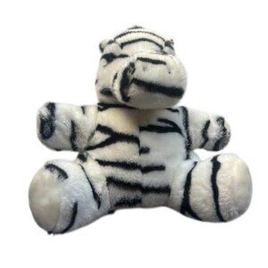 Vintage y2k Zebra Snuggle Toy hand puppet spiky hair 10 inch plush rare 2000
